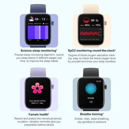 Unisex P71 Smartwatch with Voice Calling, Health Monitoring, IP68 Waterproof, Smart Notifications, and Voice Assistant