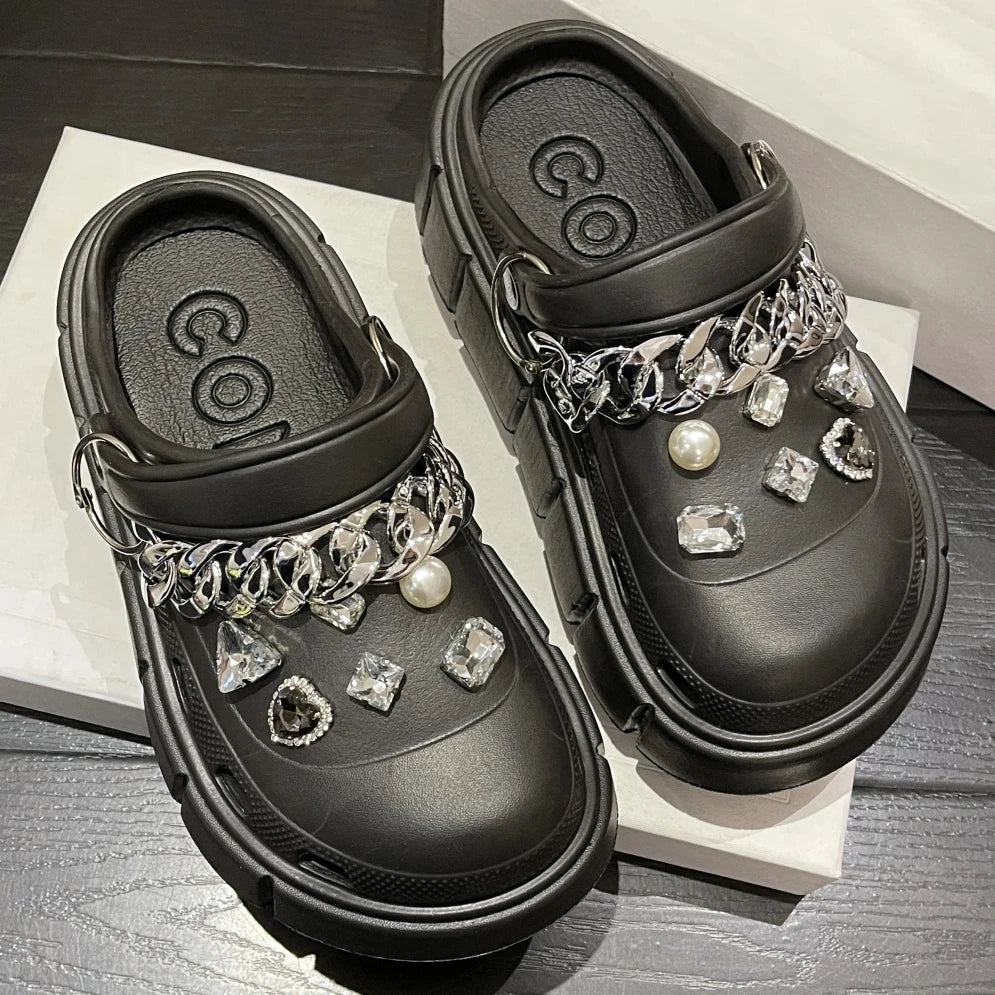 Summer tooling platform sandals cave slippers