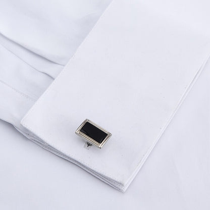 Elegantes weißes Hemd mit französischen Manschetten