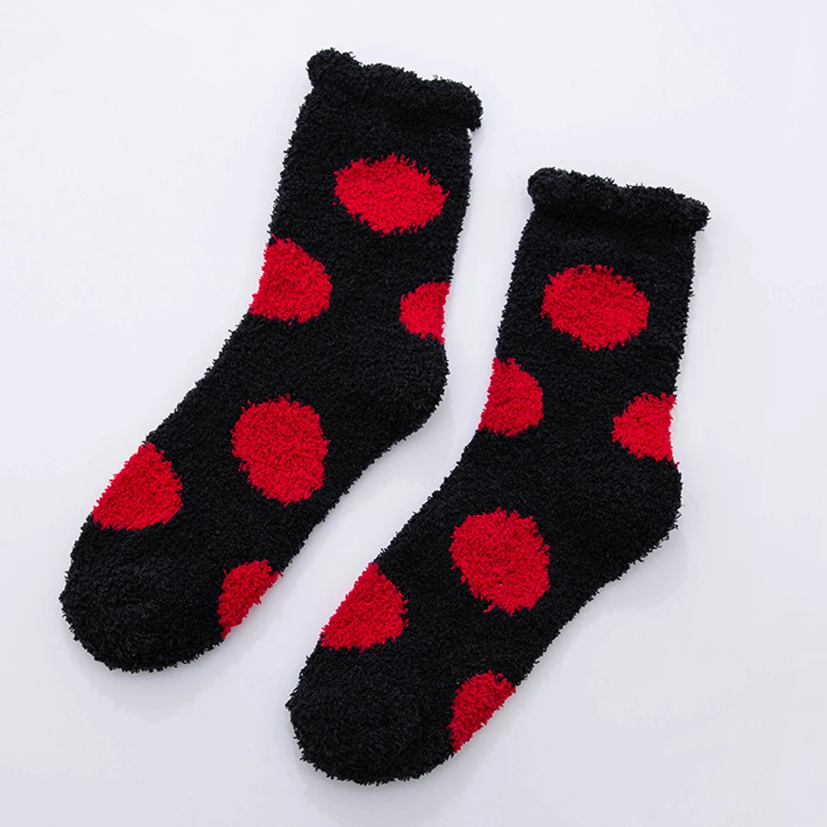 Women's Plush Coral Fleece Socks - Non-Slip Warm Knitted Floor Socks