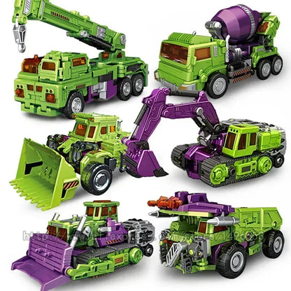 Figurine articulée 6 en 1 NBK 42 cm Devastator KO Robot Car Combiner