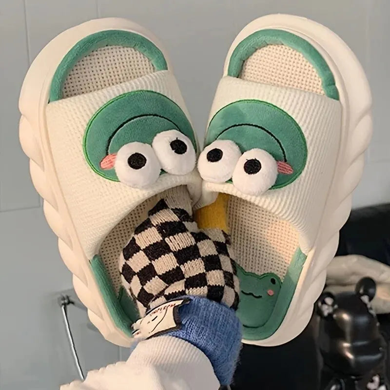 Cozy Cartoon Hemp Cotton Slippers