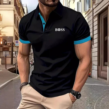 Atmungsaktives Office Fashion Kurzarm-Poloshirt