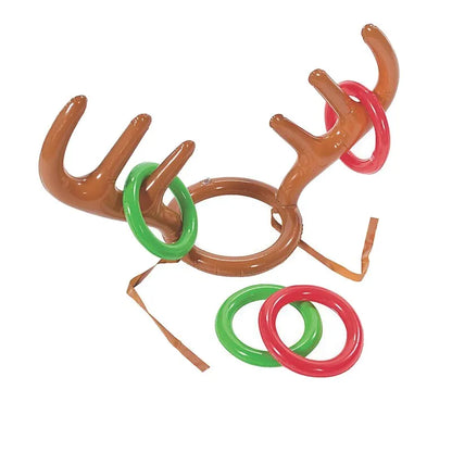 Inflatable Reindeer Antler Ring Toss Christmas Family Game Toys