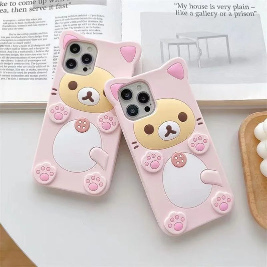 Coque de téléphone ours patte de chat 3D