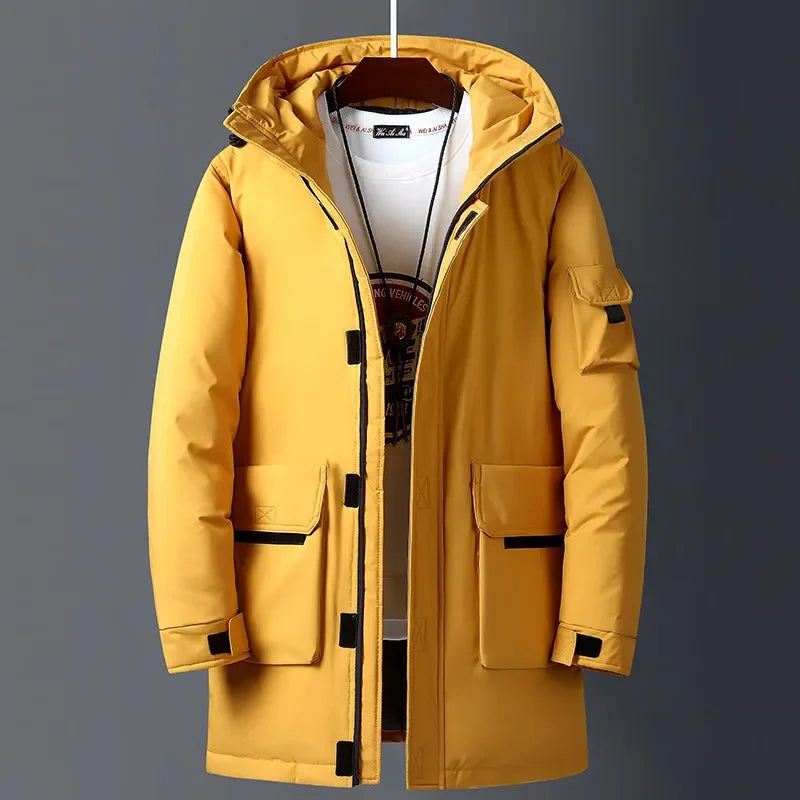 Stylish Men's Hooded Down Jackets for Winter