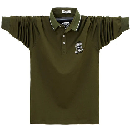 Polos amples à manches longues doublés en polaire pour hommes