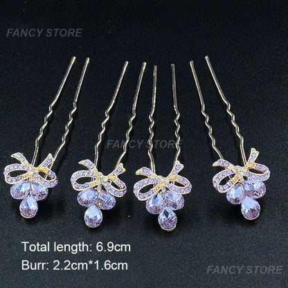 Pearl Crystal Hairpin Set