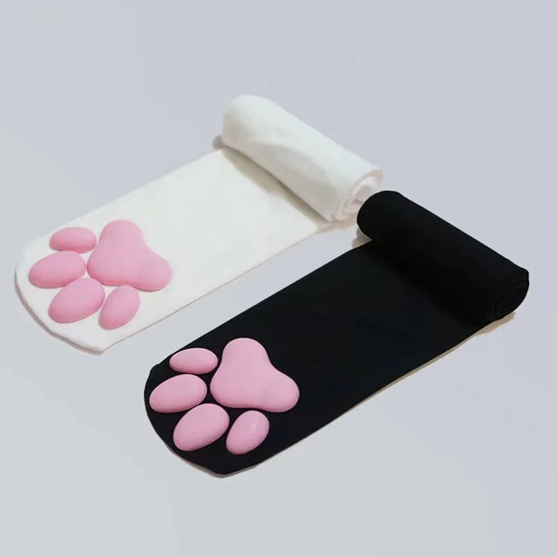 3D Cat Claw Thigh-High Women Stockings