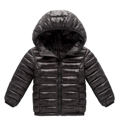 Kids' Fur Hooded Winter Jacket