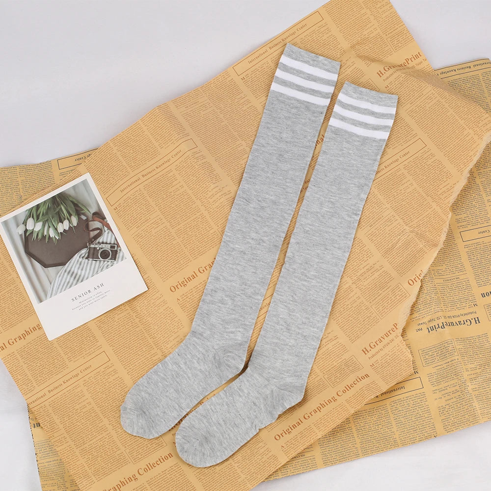 Bowknot Thigh-High Opaque Stretchy Long Stockings