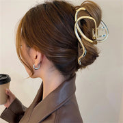 Chic Geometric Metal Hair Claw - 2023