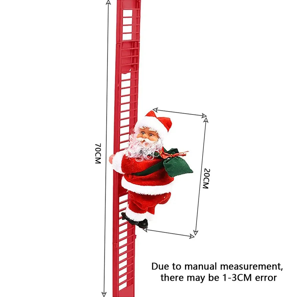 Décor de Noël avec échelle d'escalade électrique