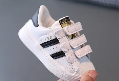 Kids White Non-Slip Sneakers