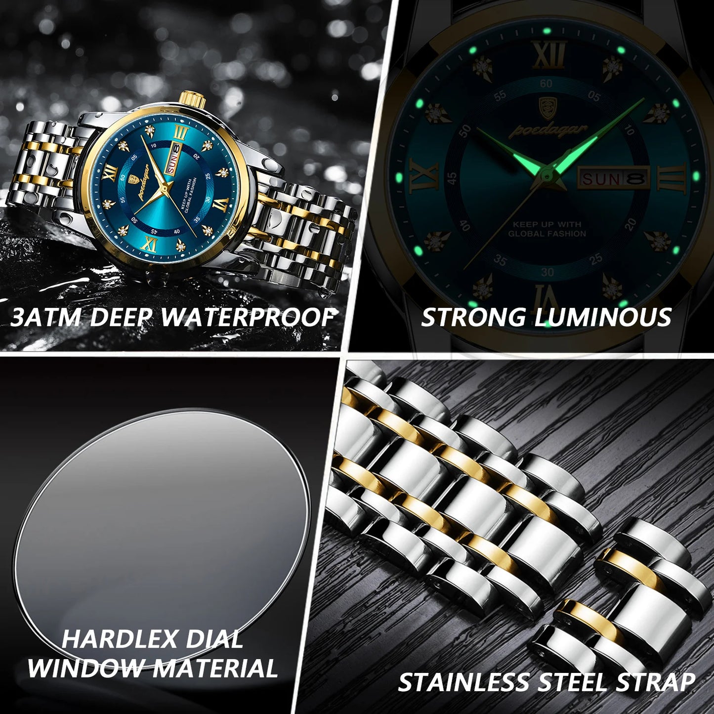 Elegant Waterproof Stainless Steel Men's Watch