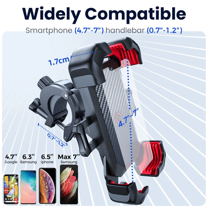 360° Universal Bike Phone Holder for 4.7-7 inch Phones