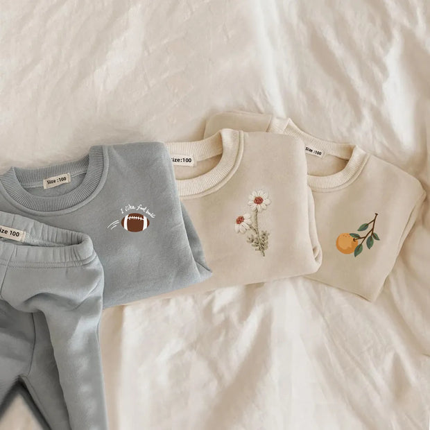 Cozy Embroidered Winter Baby Set