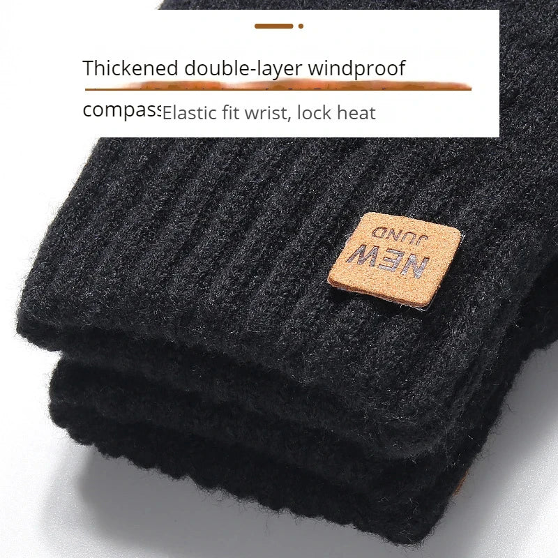 Knitted Thermal Winter Gloves -Touchscreen Full-Finger