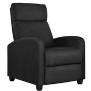Gray Theater Recliner Chair & Footrest Set