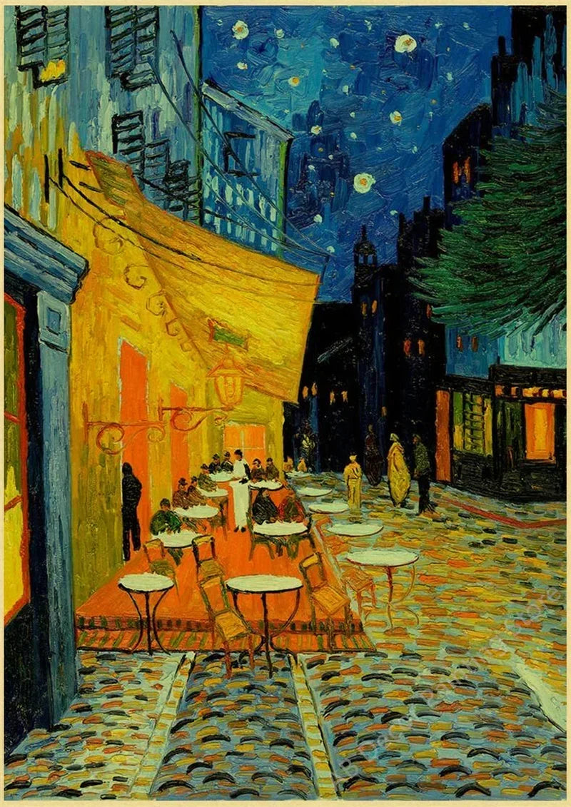 Impression sur toile sans cadre La nuit étoilée de Van Gogh