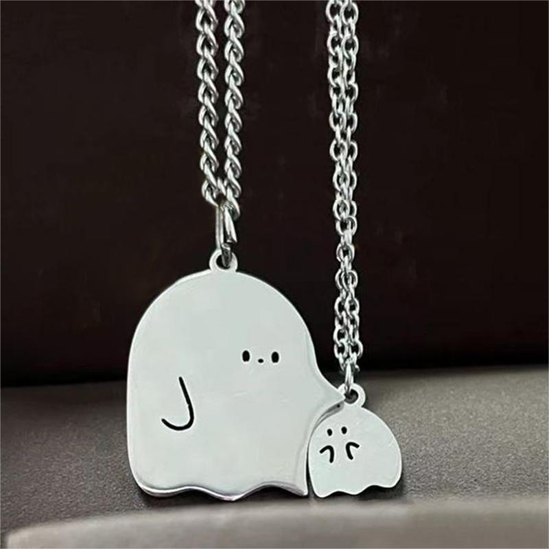 Adorable Ghost Couple Pendant Necklaces