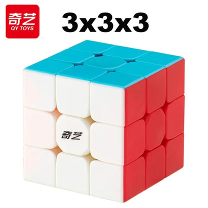 QiYi Dino Cube 3X3 Magic Speed ​​Cube - Jouet de puzzle professionnel sans autocollant pour enfants