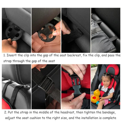 Atmungsaktives Kinderautositzkissen - Verstellbarer Sicherheitssitz