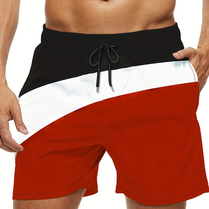 Unisex 3D Print Quick Dry Drawstring Beach Shorts