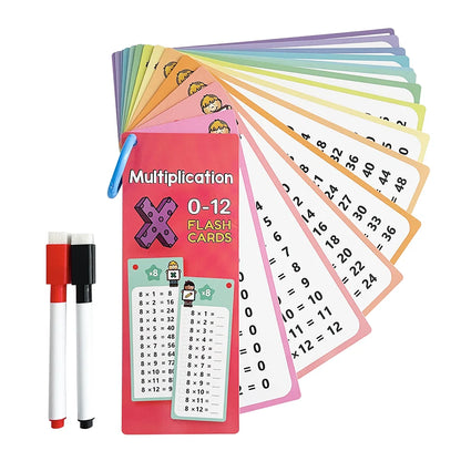 0-12 Multiplication Chart Cards - Montessori Math Learning Tool