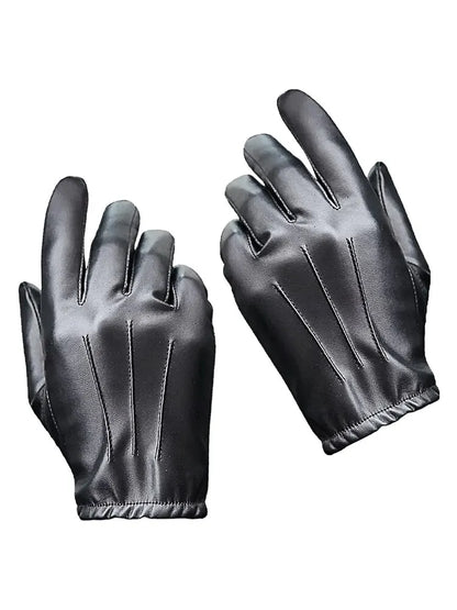 Winter PU Leather Gloves - Touchscreen Cashmere-Lined