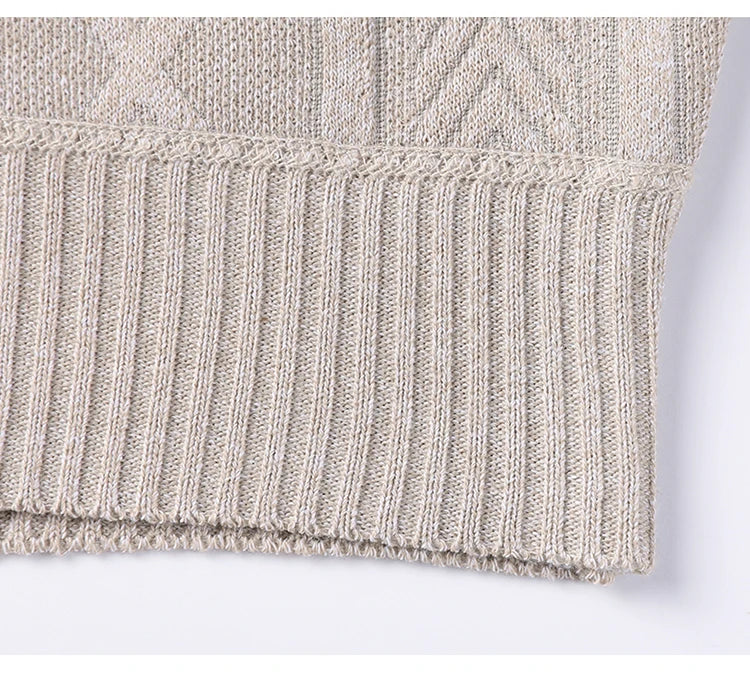 Versatile Men's Knit Pullover Sweater