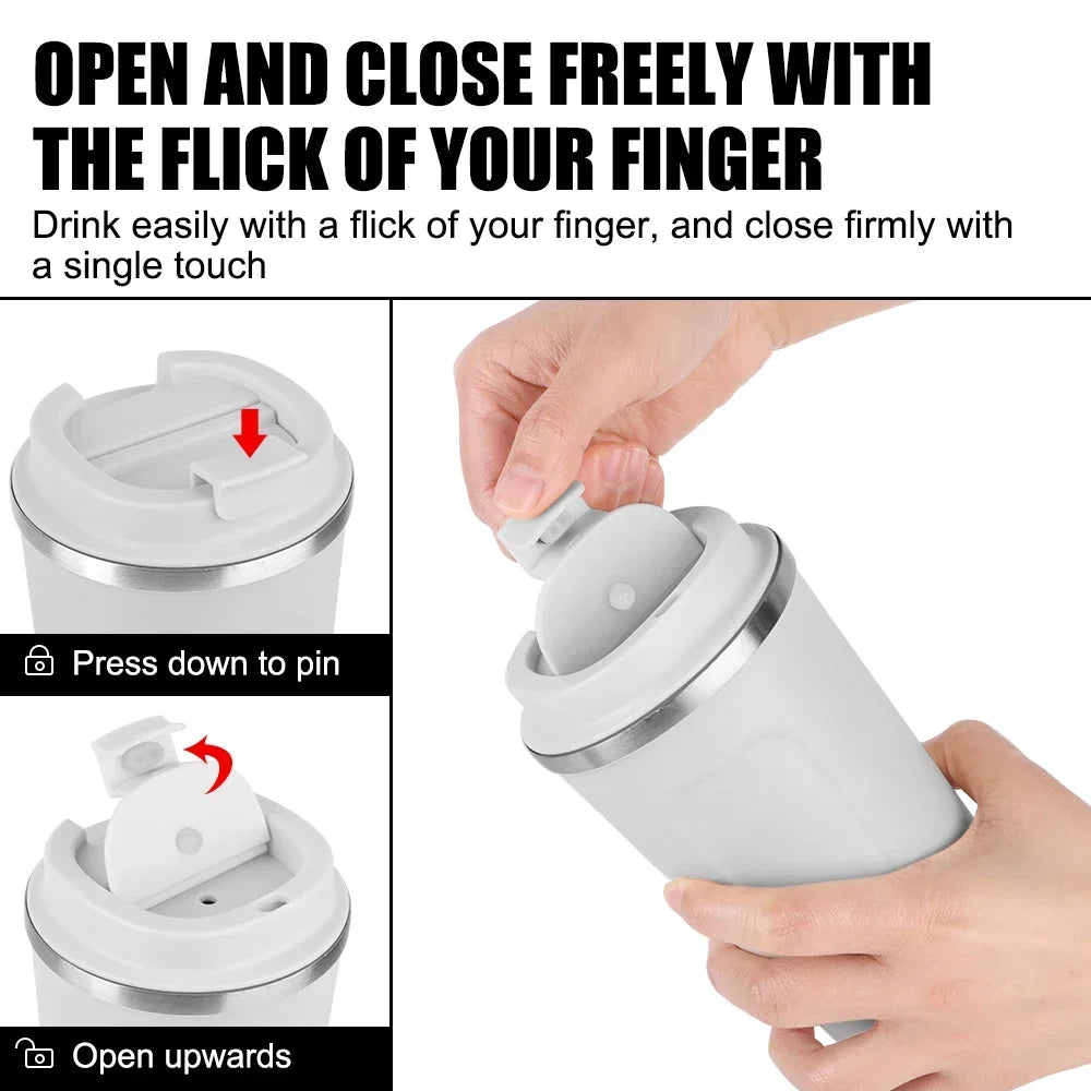 Tasse à café thermos en acier inoxydable 380/510 ml avec affichage de la température