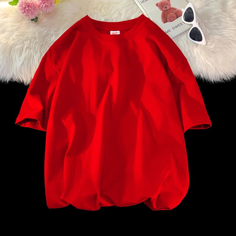 Men's Oversized Short Seleve Y2K Casual Cotton Tees