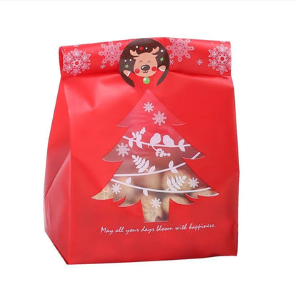 50/100pcs Snowflake Christmas Gift Bags - Candy & Treats