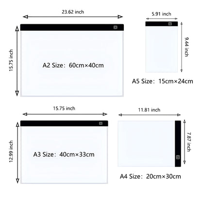 A3/A4/A5 Dimmable LED Drawing Pad - Educational Creative Toy