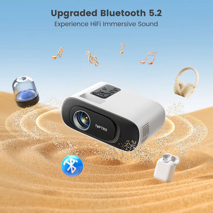 Tragbarer Mini-Projektor 1080P Full HD – 16000 Lumen – WLAN und Bluetooth