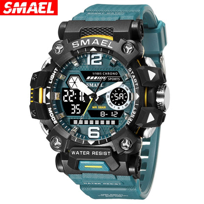 SMAEL Dual Display Waterproof Sports Watch