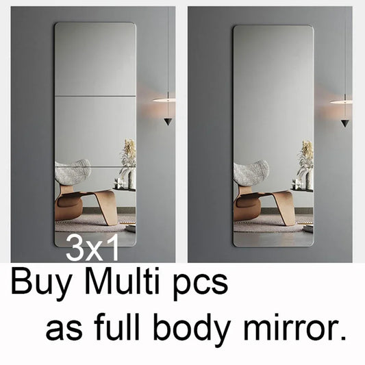 Soft Mirror Wall Sticker - Full body Household Fitting Mirror