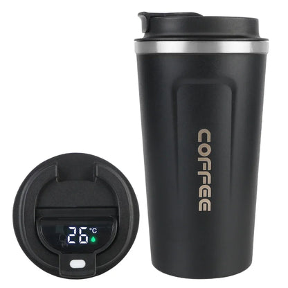 Tasse à café thermos en acier inoxydable de 510 ml avec affichage de la température
