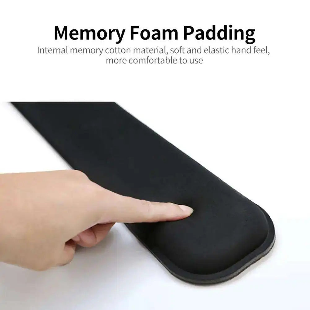 Memory Foam Wrist Rest Mouse Pad Set - Ergonomic Non-Slip Support for Office & Gaming