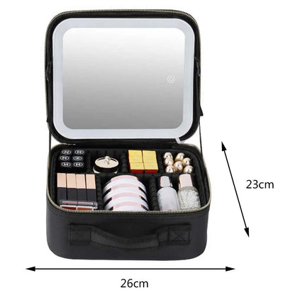 Travel Makeup Bag Smart LED Cosmetic Case