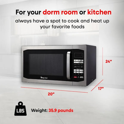 1100W Stainless Steel Digital Programmable Microwave