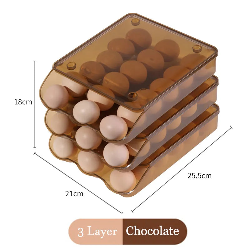 Egg Storage Box 1/2/3Layer Egg Crisper