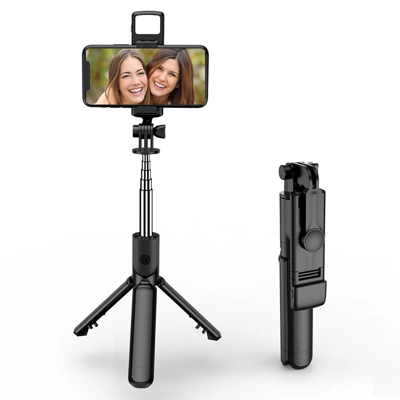 Ausziehbares kabelloses Selfie-Stick-Stativ mit Licht