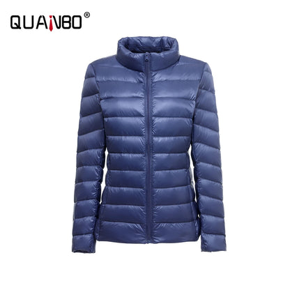 Women's Lightweight Spring Puffer Jacket - Slim Fit