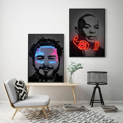 Hip Hop Singers Abstract Wall Art Paintings