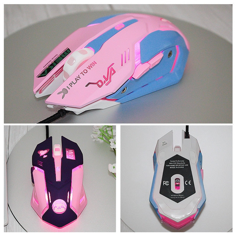 Pink Glow Mouse – Gaming-Vergnügen für Mädchen