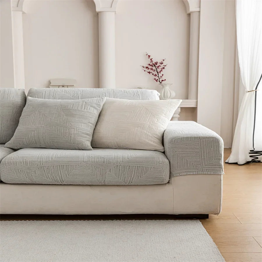 Canapé d'angle et fauteuil en L au design épais