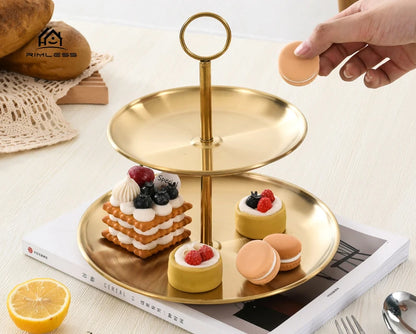 Round 2/3 Tier Wooden Cake Stand for Events