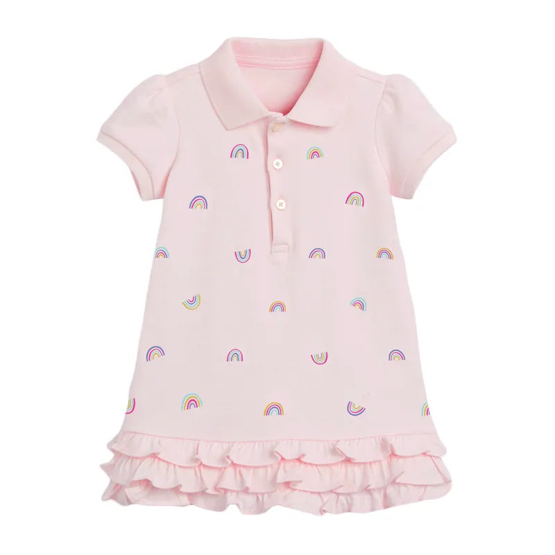 Strawberry Pink Polo Dress for Girls